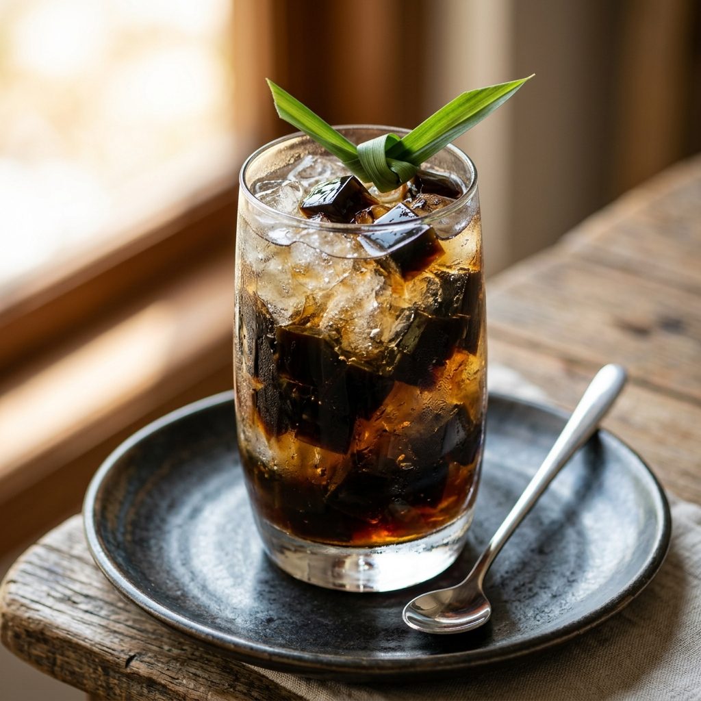 Iced Grass Jelly Cooler