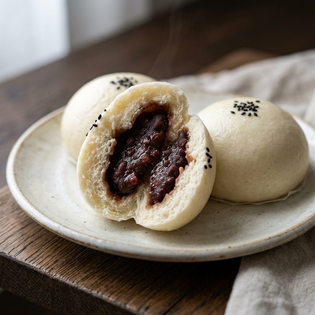 Red Bean Steamed Buns