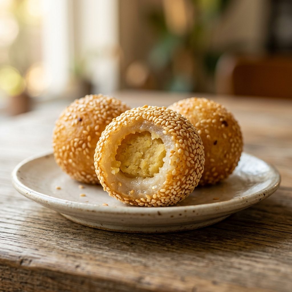 Sesame Balls with Mung Bean Filling