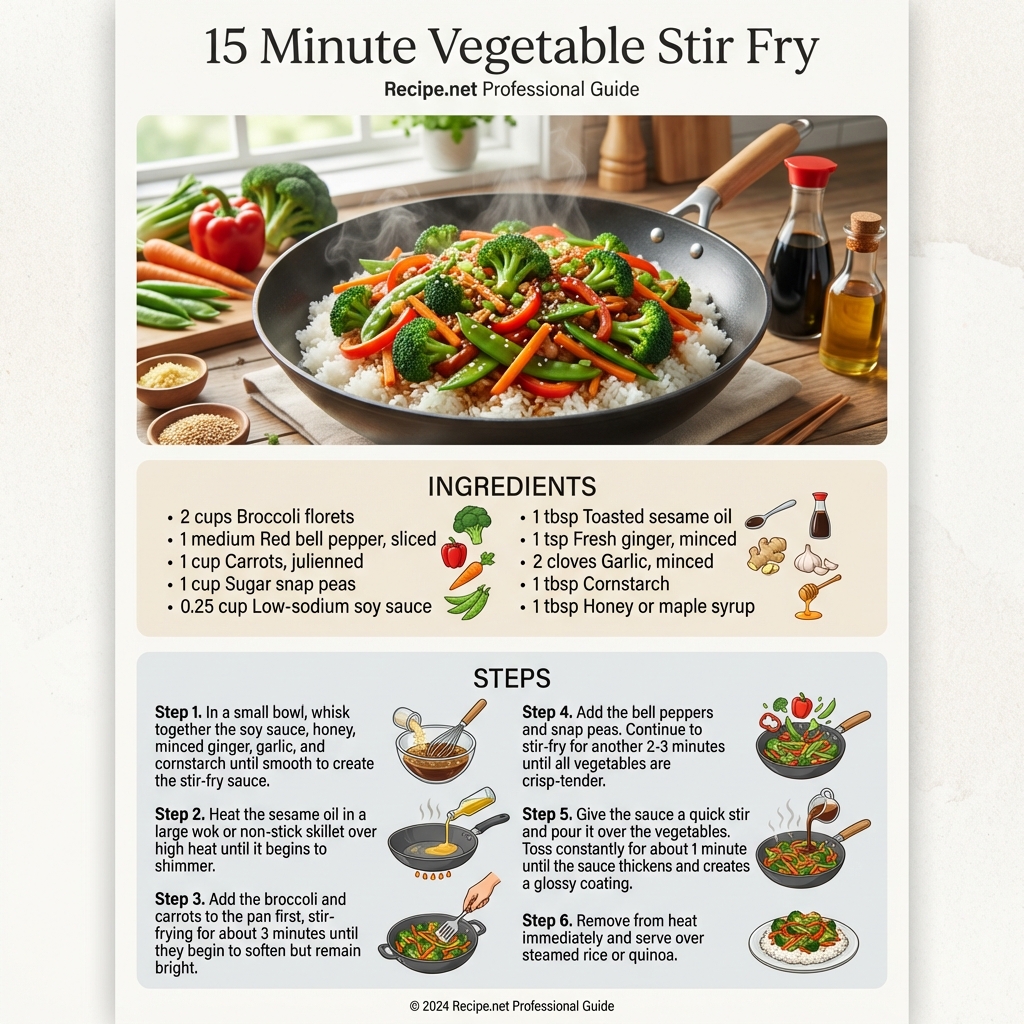 15 Minute Vegetable Stir Fry Infographic