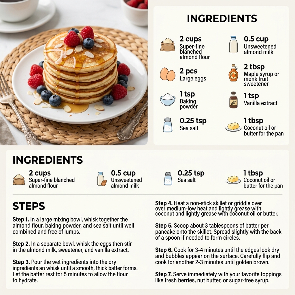 Almond Flour Pancakes Infographic