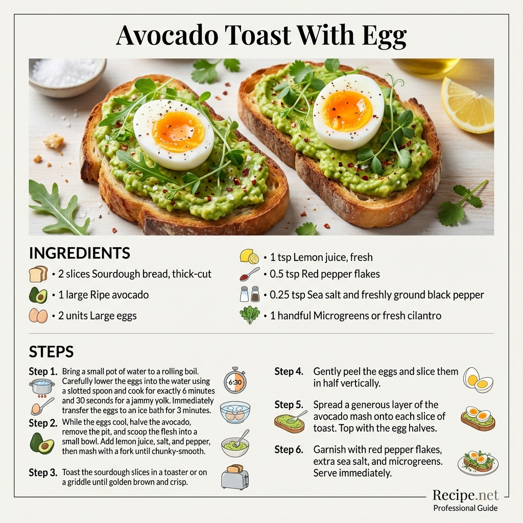 Avocado Toast With Egg Infographic