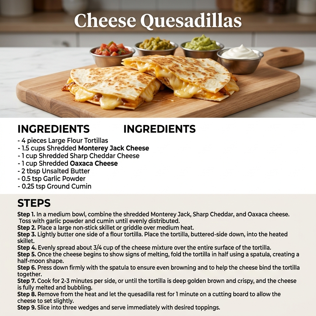 Cheese Quesadillas Infographic