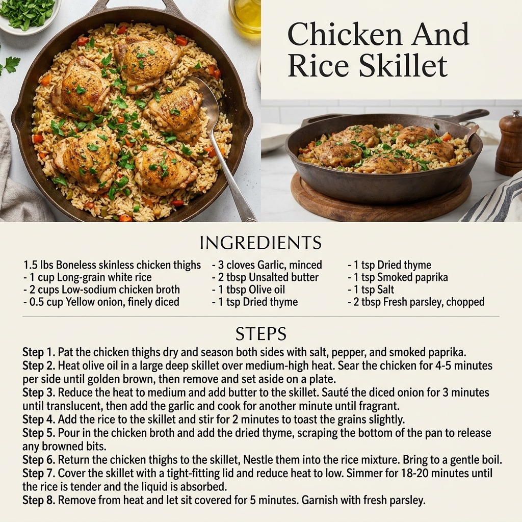 Chicken And Rice Skillet Infographic