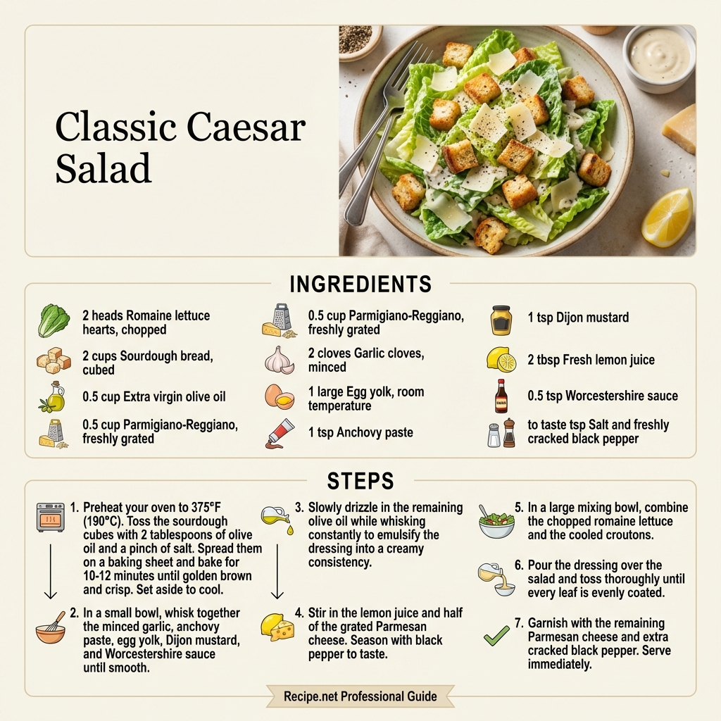 Classic Caesar Salad Infographic
