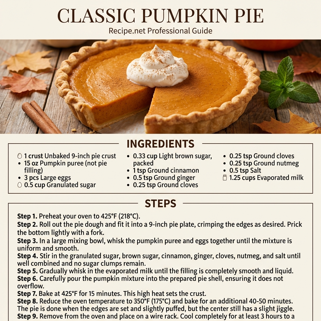 Classic Pumpkin Pie Infographic