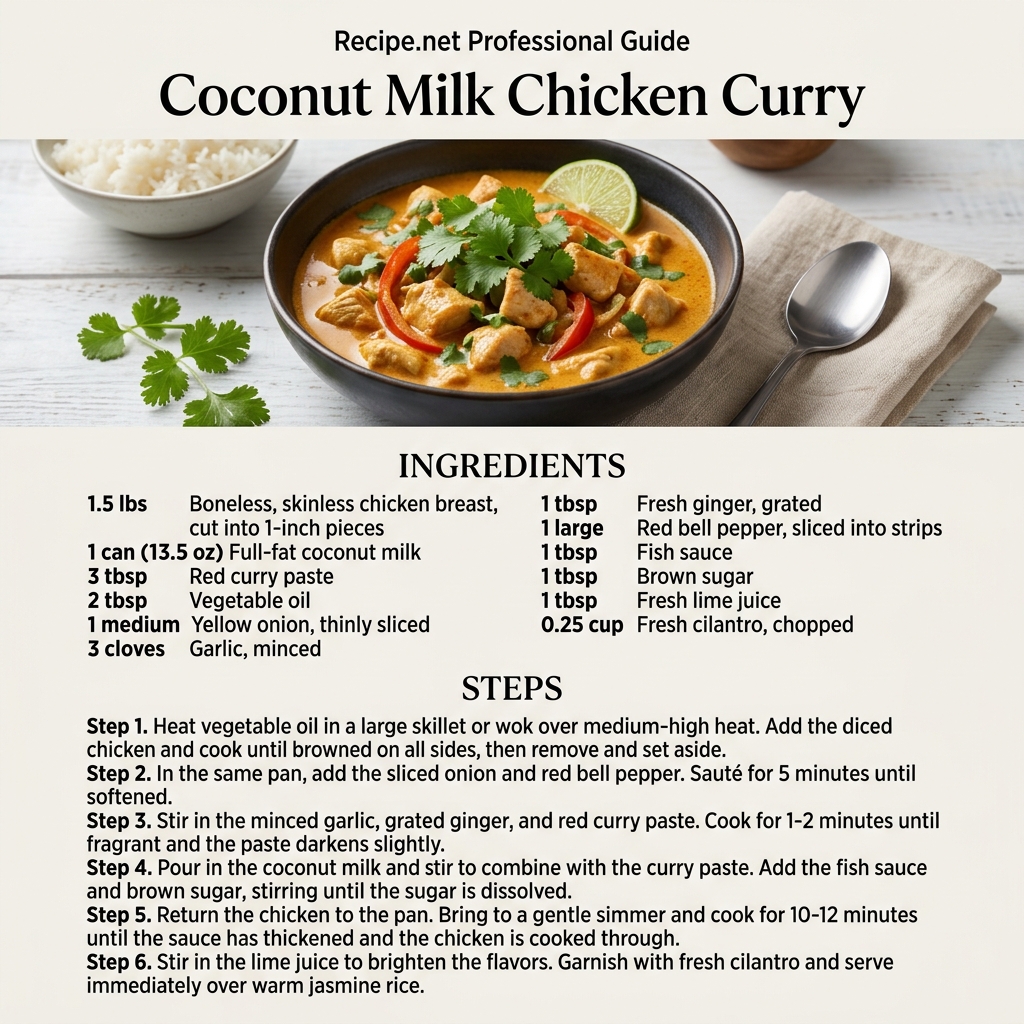 Coconut Milk Chicken Curry Infographic