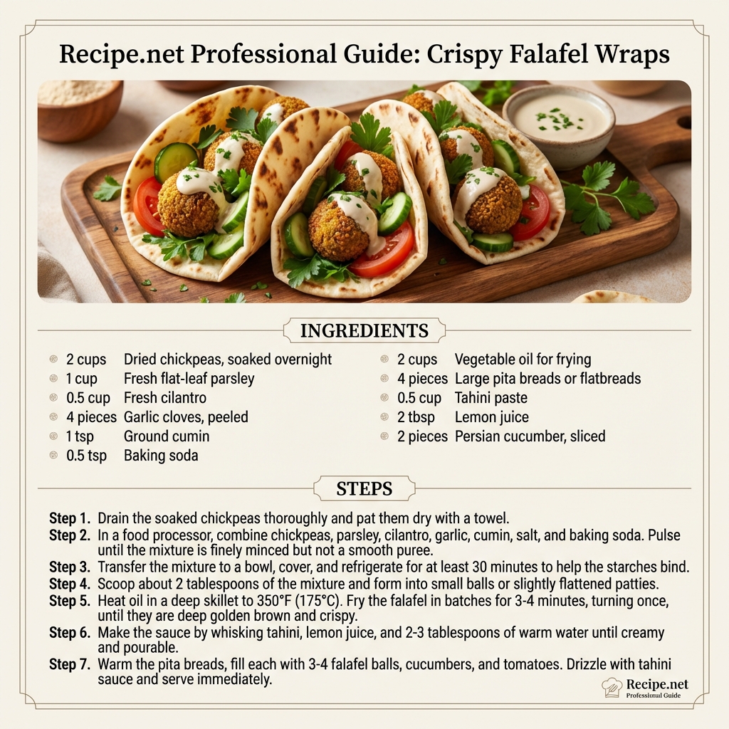 Crispy Falafel Wraps Infographic