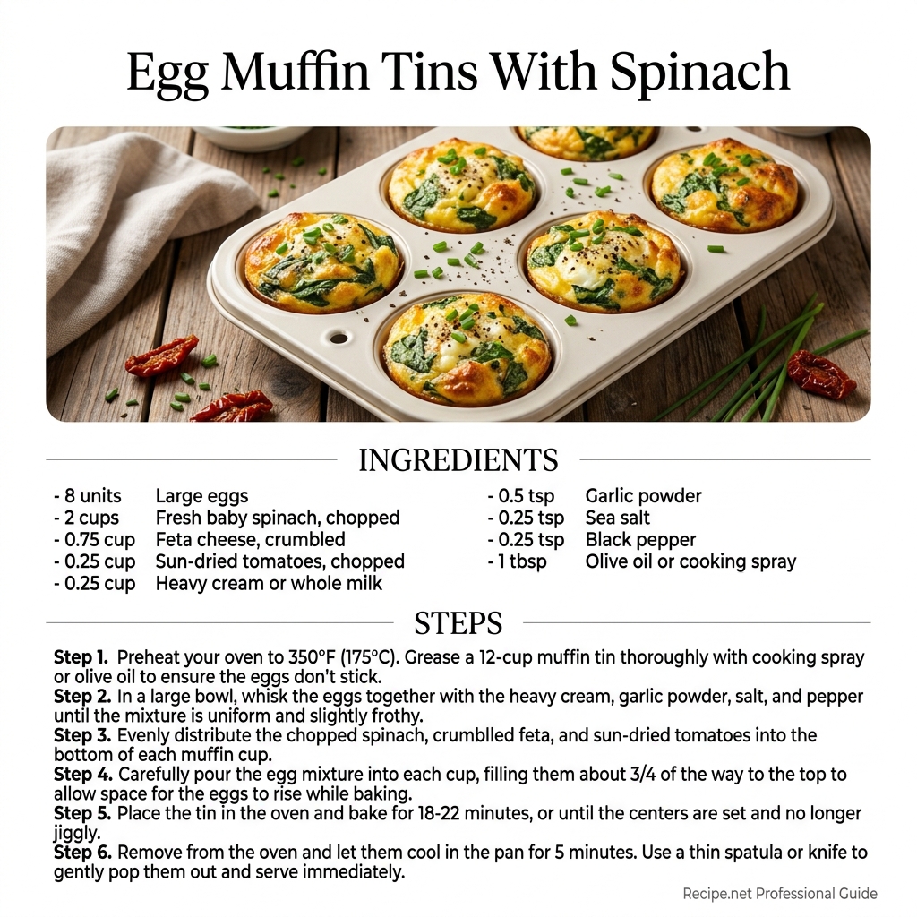 Egg Muffin Tins With Spinach Infographic