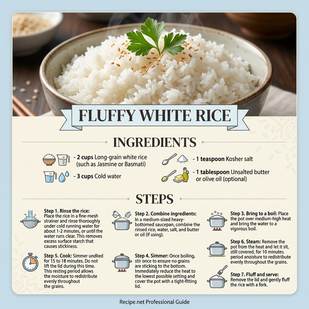 Fluffy White Rice Infographic