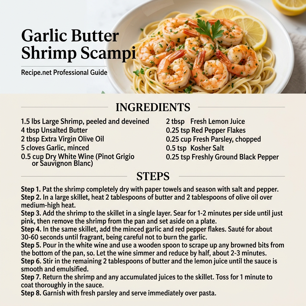 Garlic Butter Shrimp Scampi Infographic