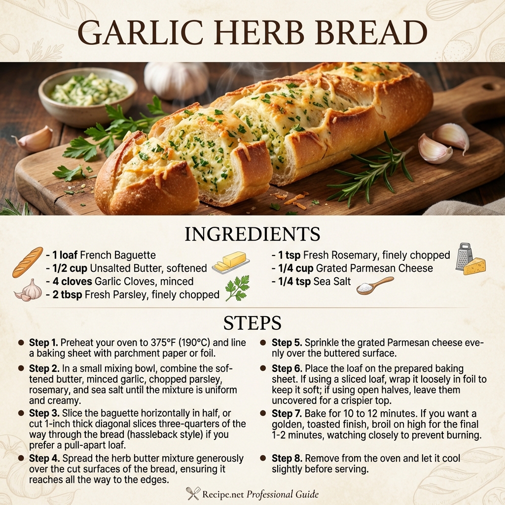 Garlic Herb Bread Infographic