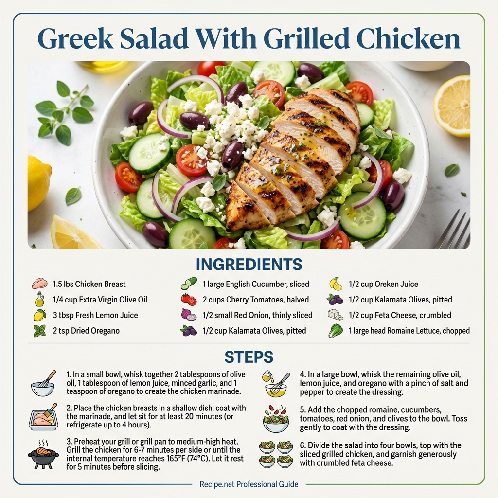 Greek Salad With Grilled Chicken Infographic