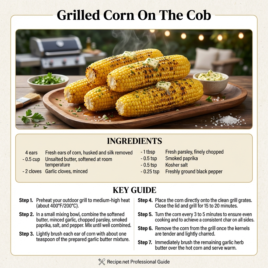 Grilled Corn On The Cob Infographic