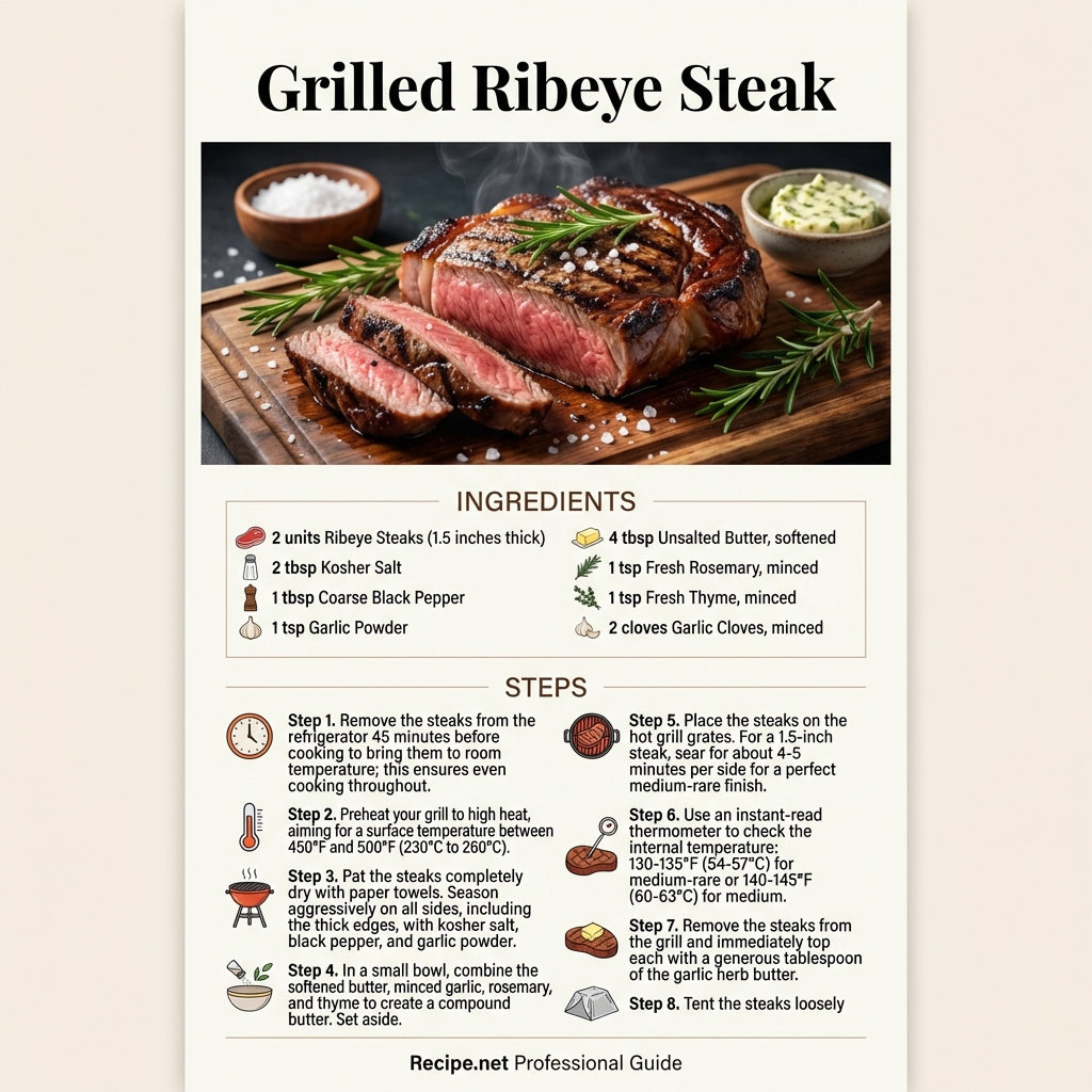 Grilled Ribeye Steak Infographic