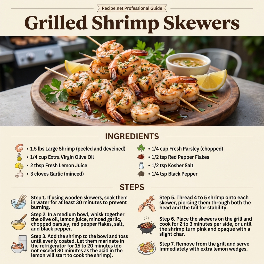 Grilled Shrimp Skewers Infographic