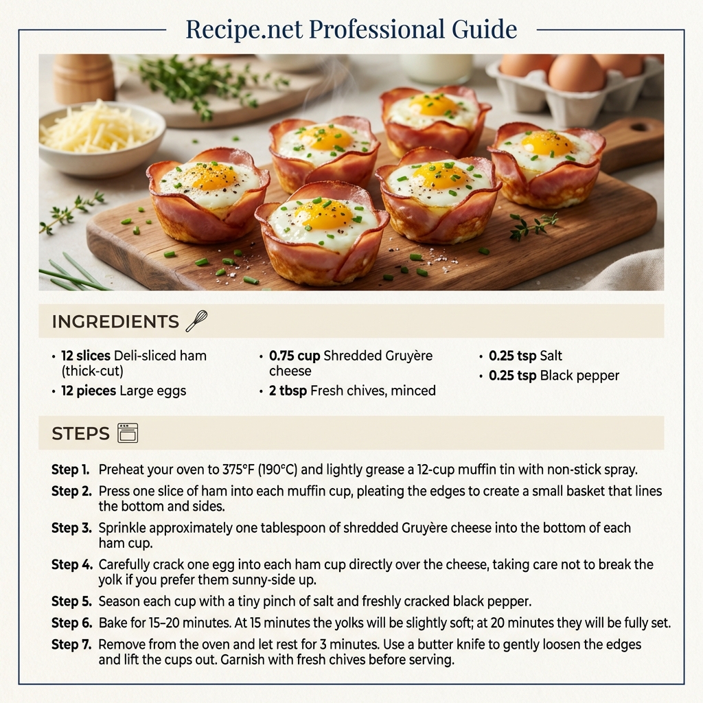 Ham And Egg Muffin Cups Infographic