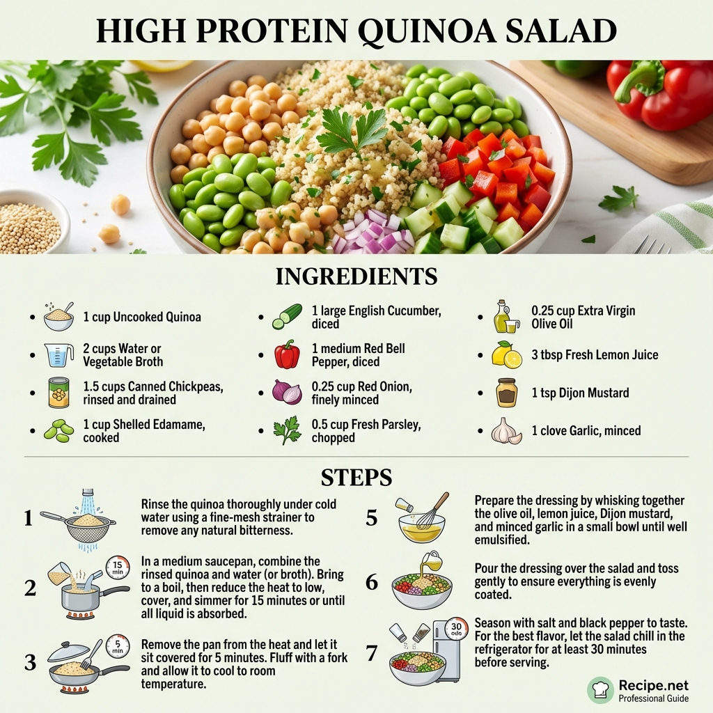 High Protein Quinoa Salad Infographic