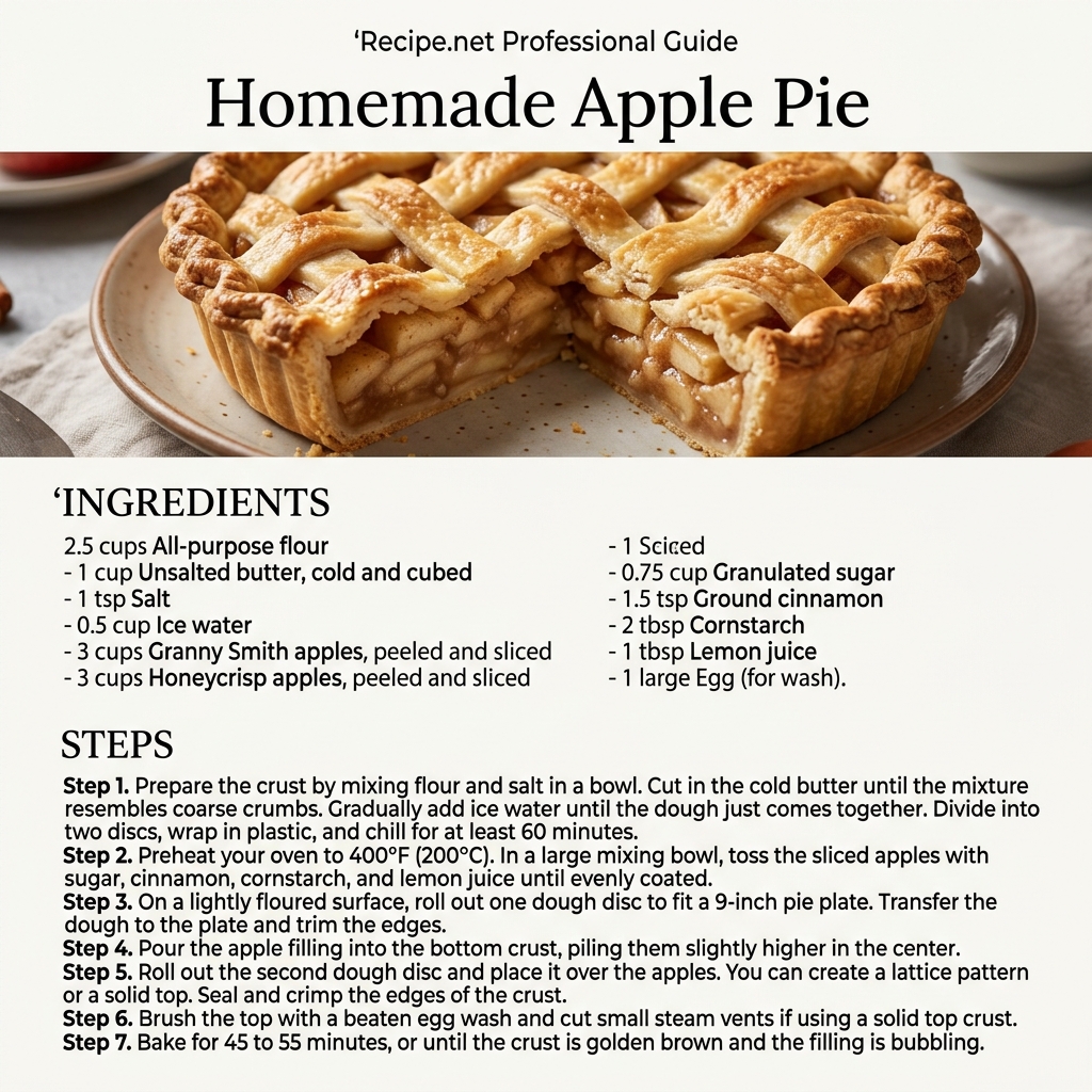 Homemade Apple Pie Infographic