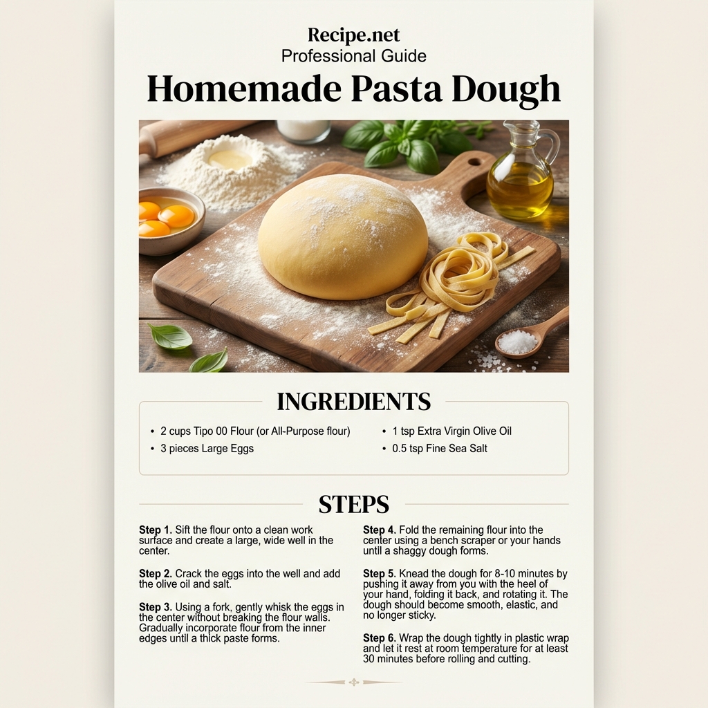Homemade Pasta Dough Infographic