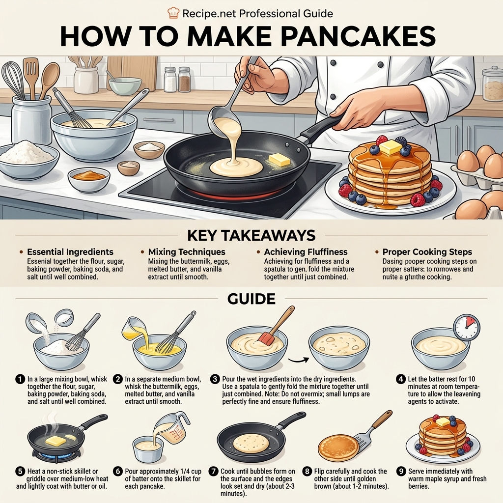 How To Make Pancakes Infographic