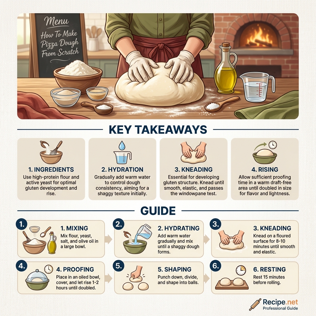 How To Make Pizza Dough From Scratch Infographic