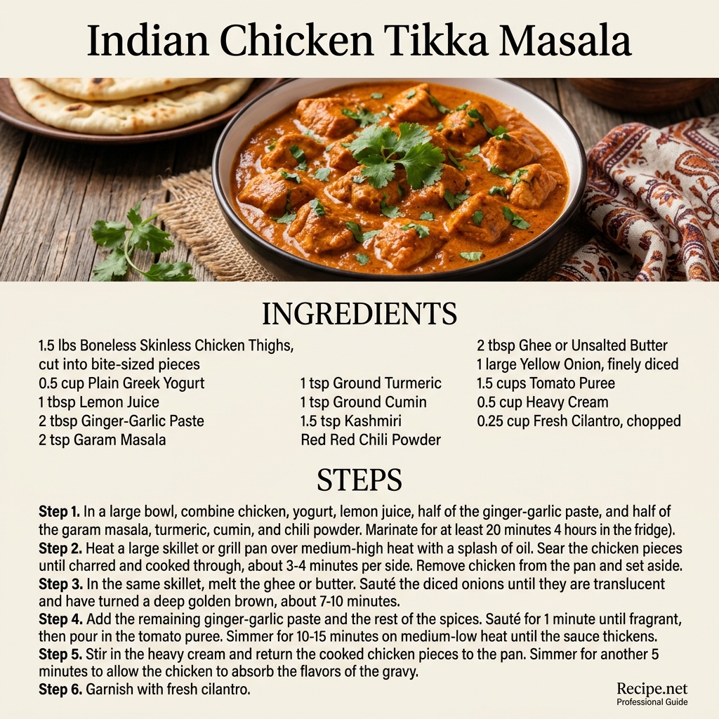 Indian Chicken Tikka Masala Infographic