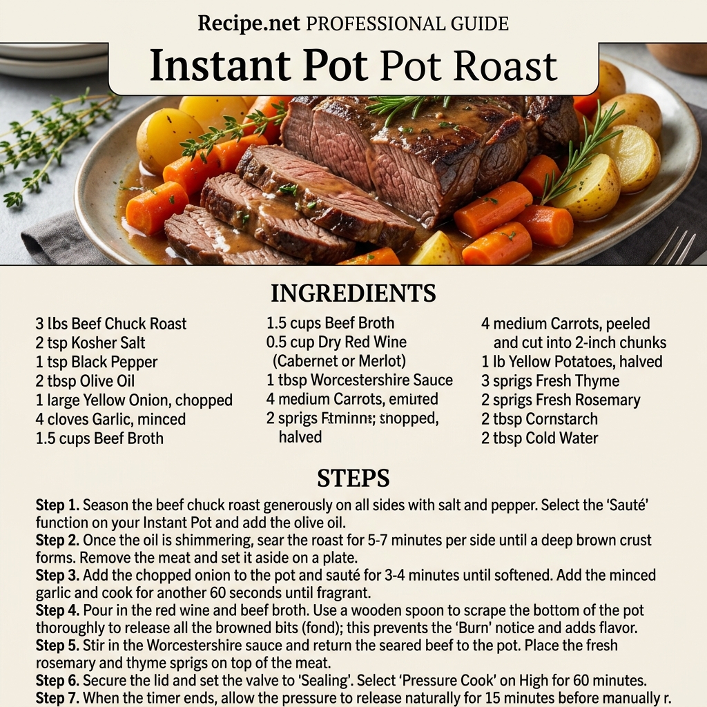Instant Pot Pot Roast Infographic