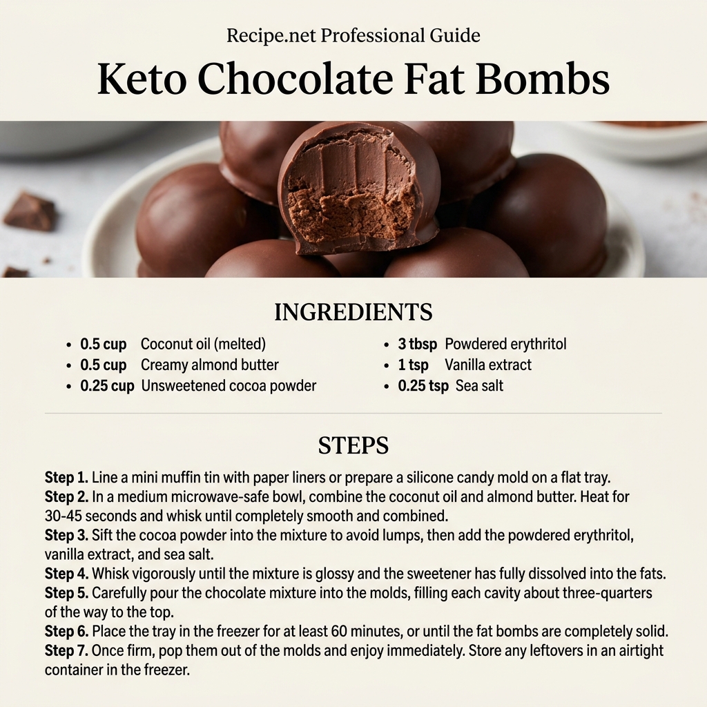 Keto Chocolate Fat Bombs Infographic