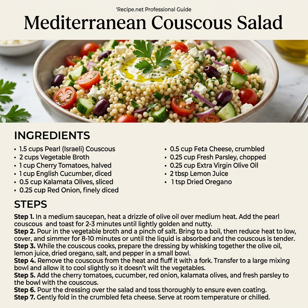 Mediterranean Couscous Salad Infographic