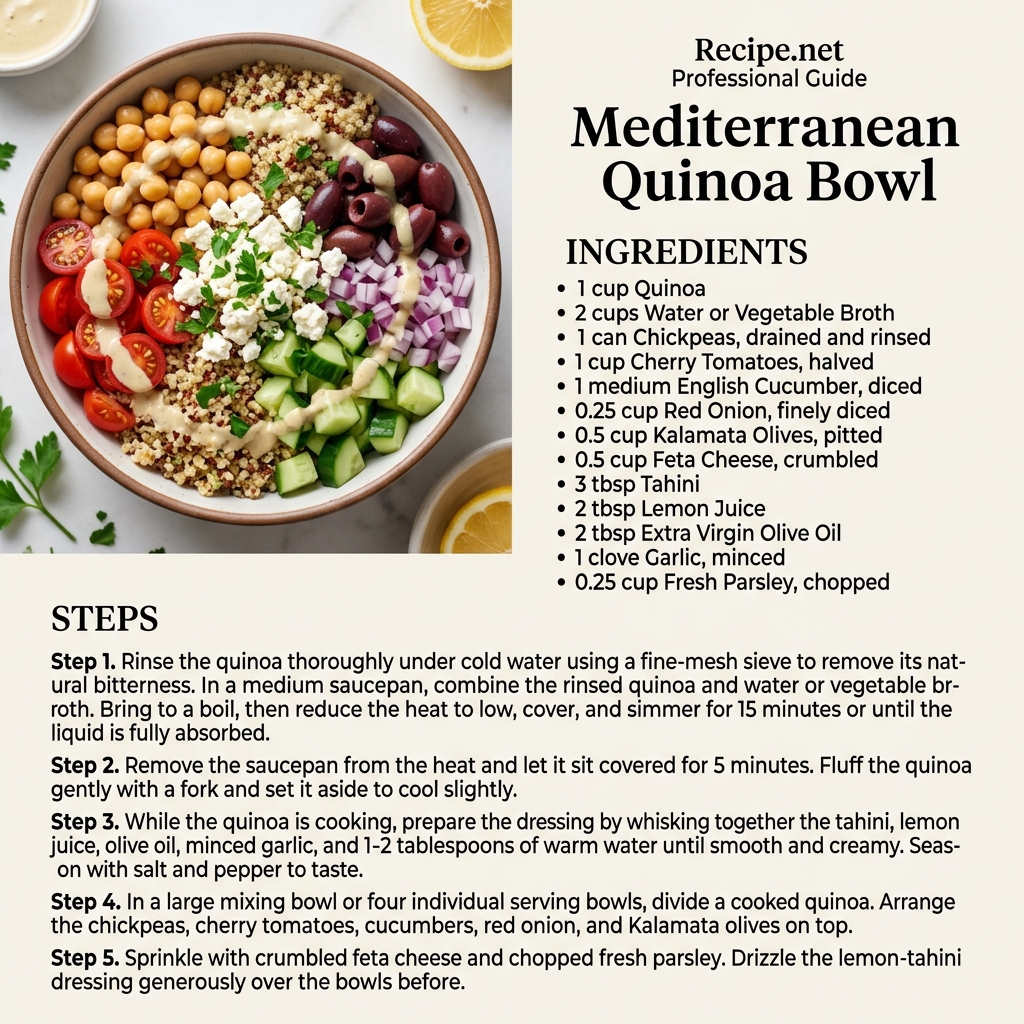 Mediterranean Quinoa Bowl Infographic
