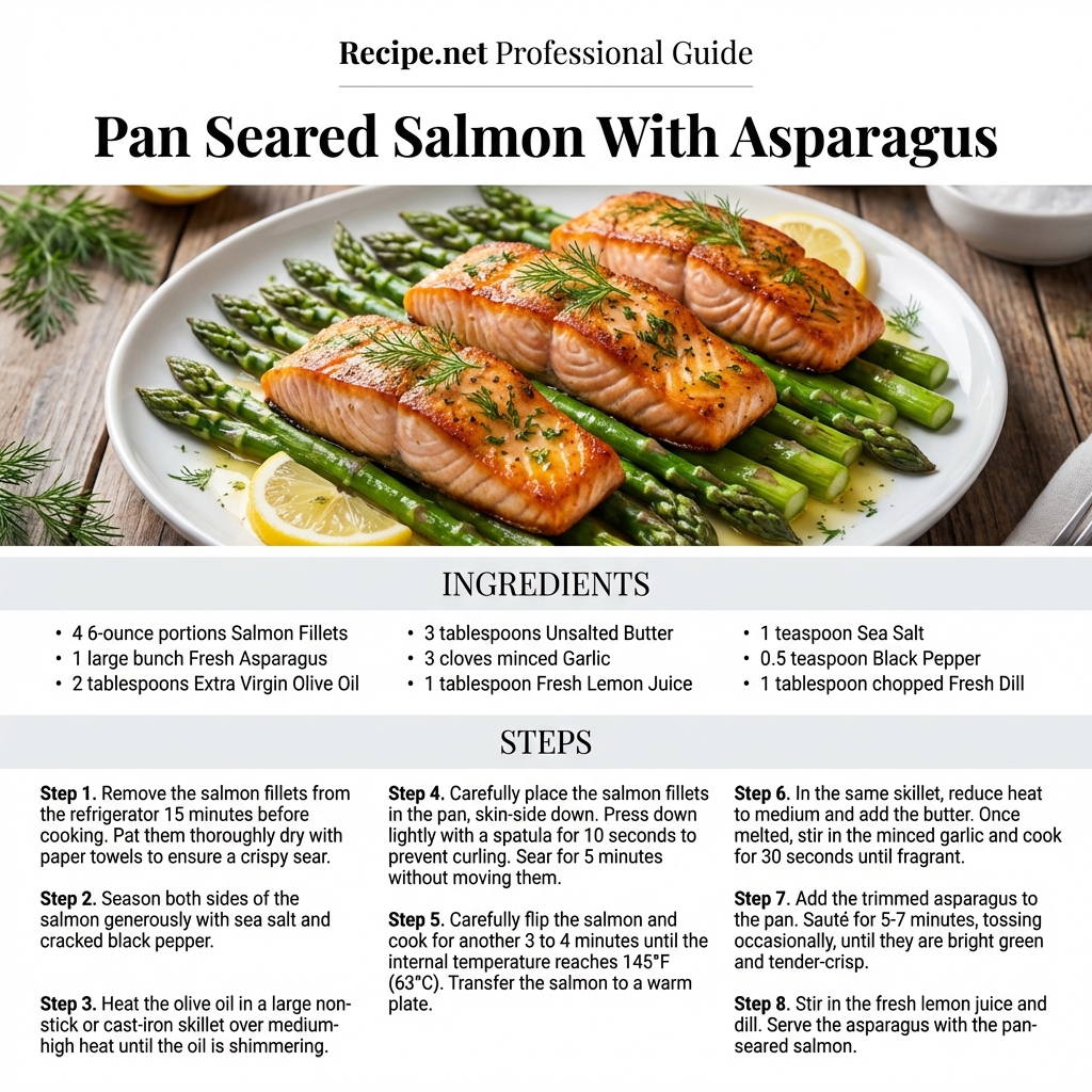 Pan Seared Salmon With Asparagus Infographic