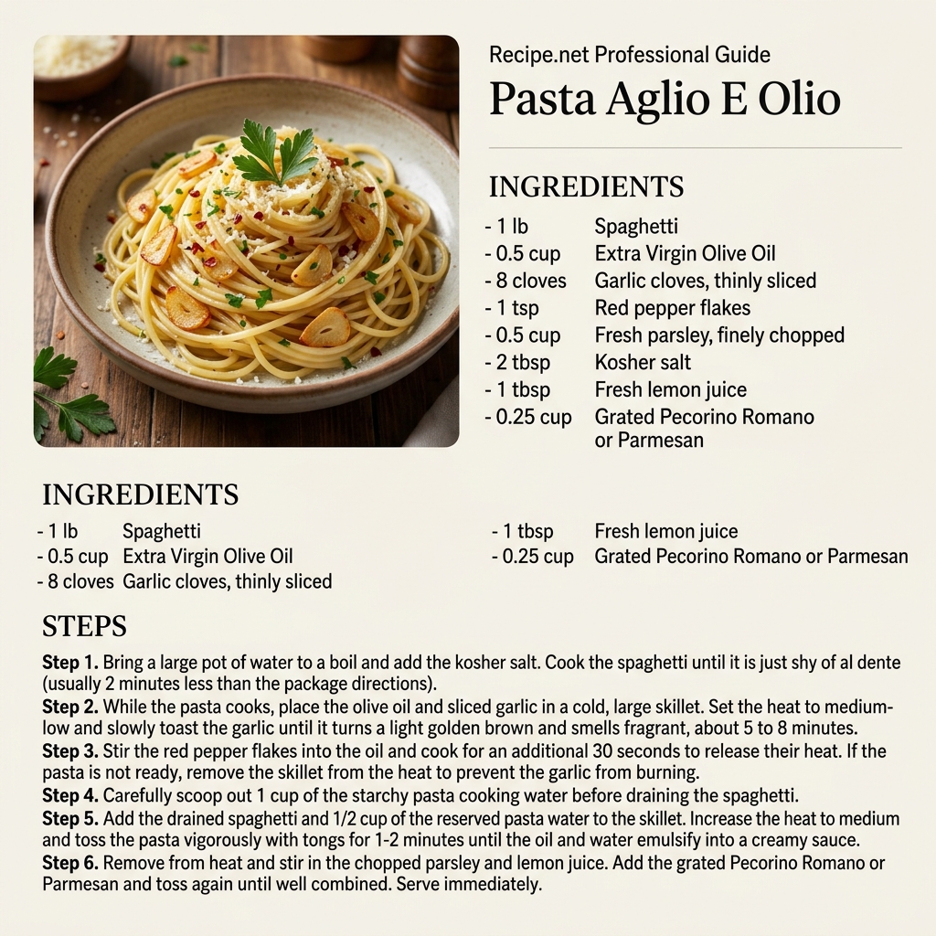 Pasta Aglio E Olio Infographic