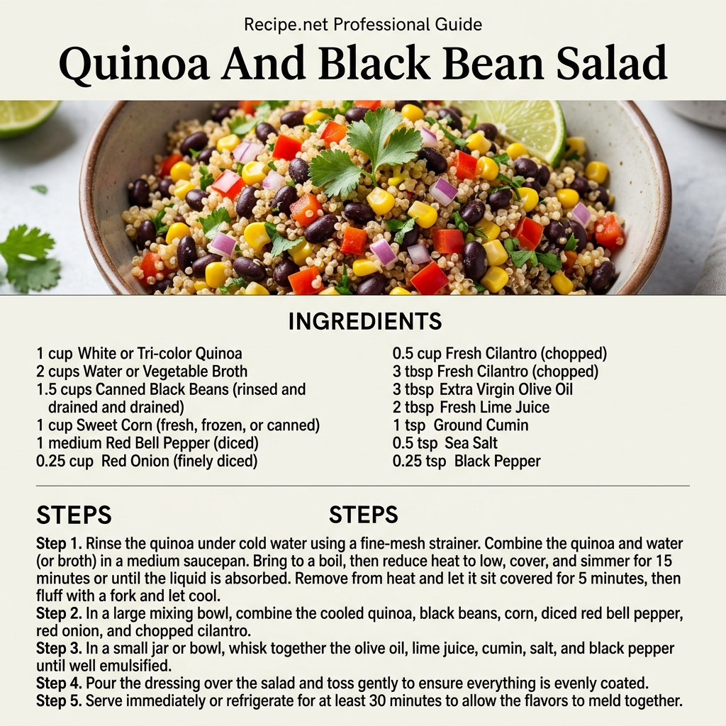 Quinoa And Black Bean Salad Infographic