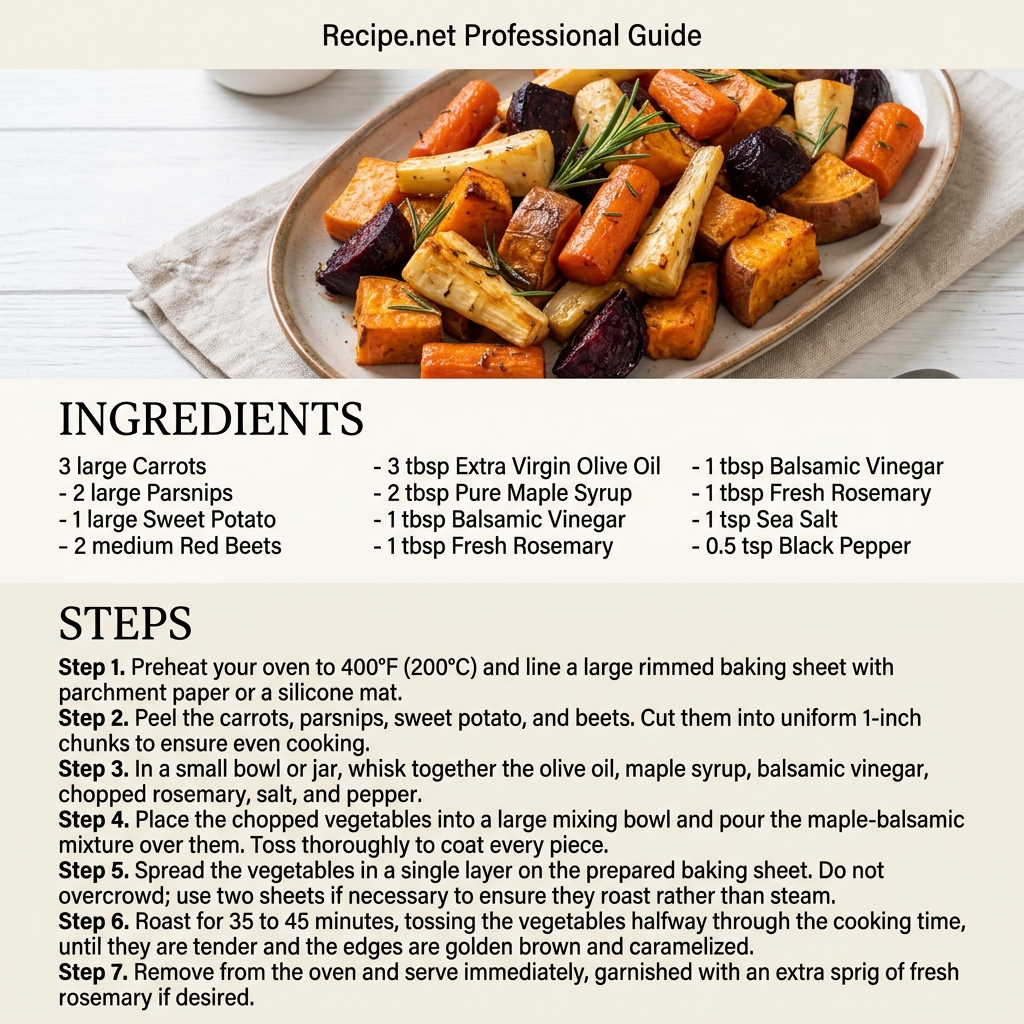 Roasted Root Vegetables Infographic