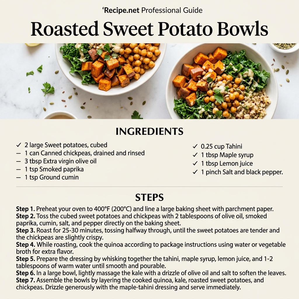Roasted Sweet Potato Bowls Infographic