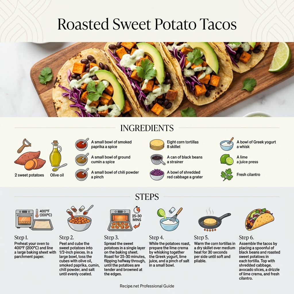 Roasted Sweet Potato Tacos Infographic