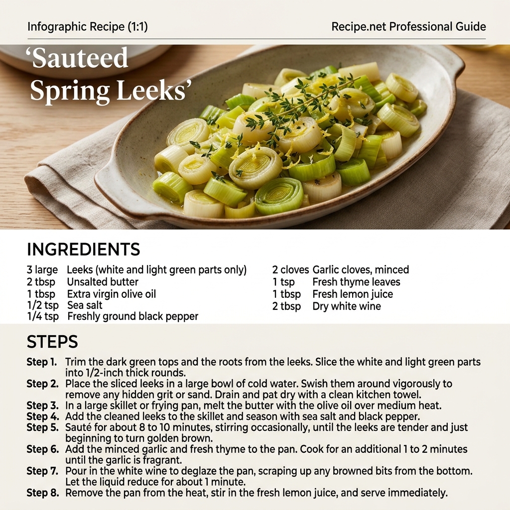 Sauteed Spring Leeks Infographic