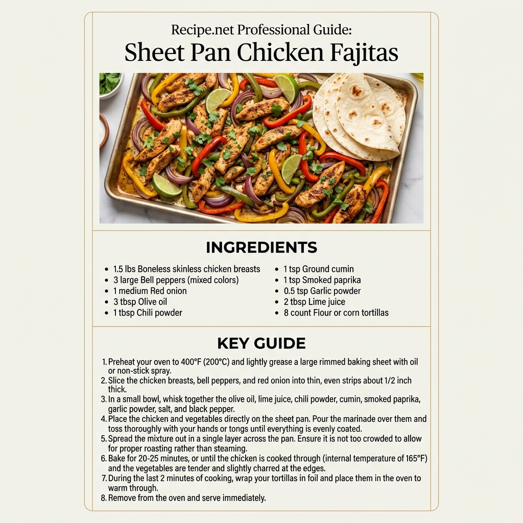 Sheet Pan Chicken Fajitas Infographic