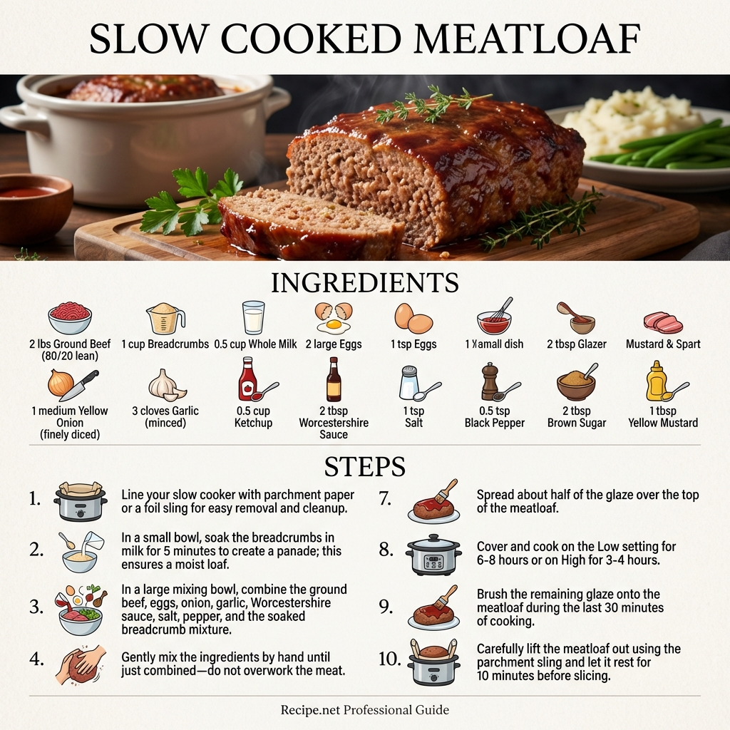 Slow Cooked Meatloaf Infographic