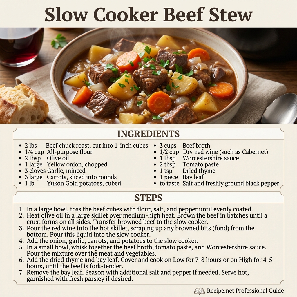 Slow Cooker Beef Stew Infographic