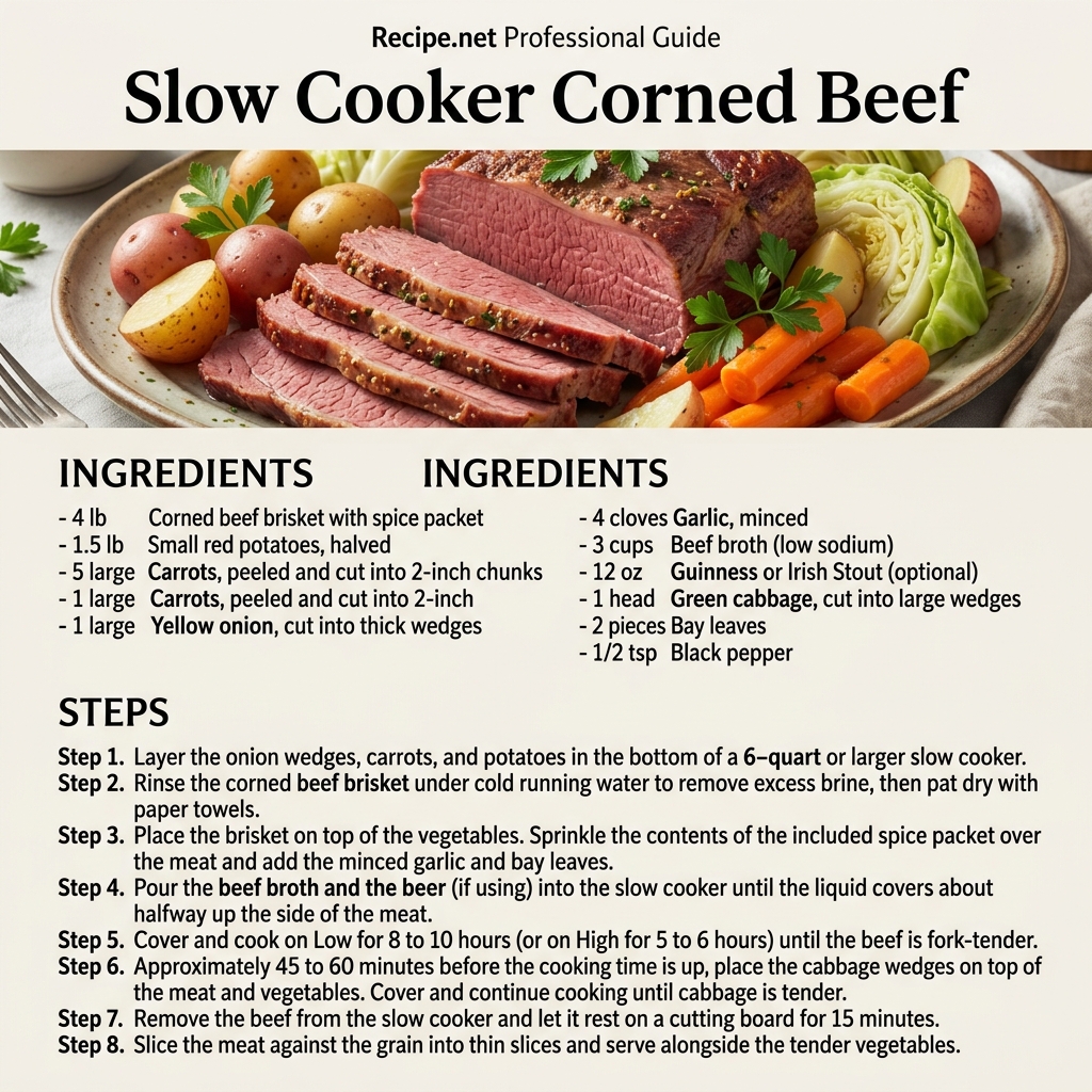 Slow Cooker Corned Beef Infographic