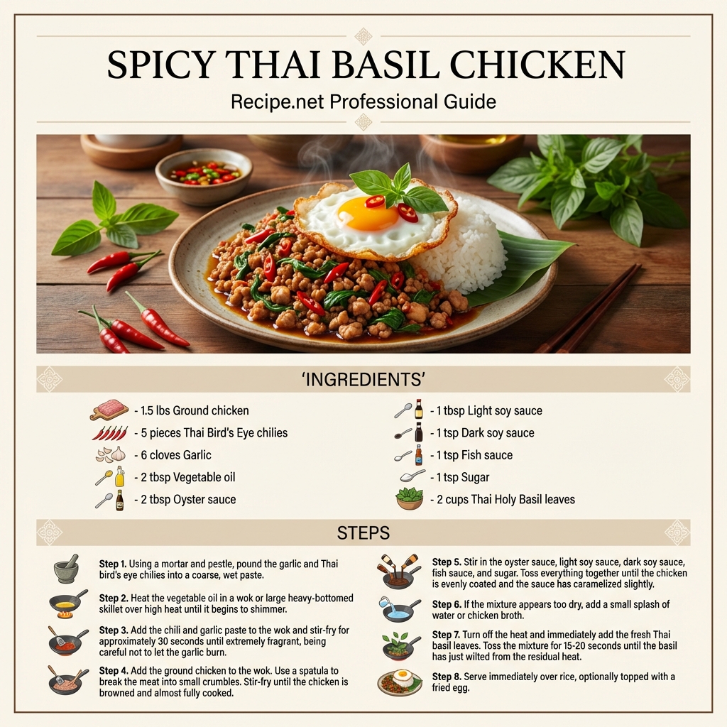 Spicy Thai Basil Chicken Infographic