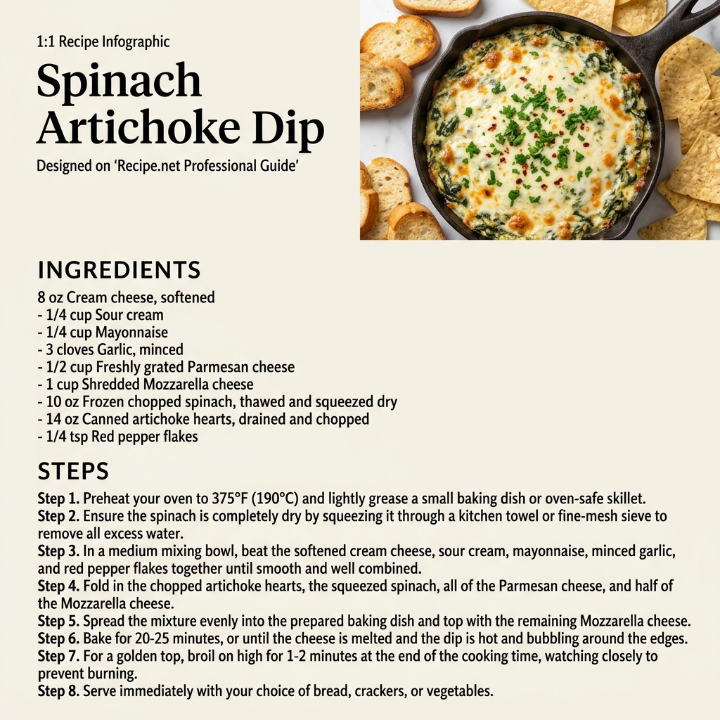 Spinach Artichoke Dip Infographic