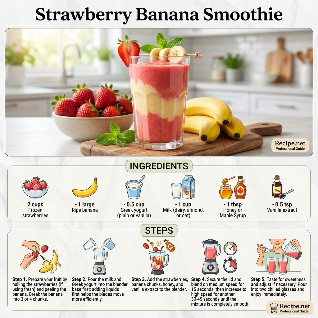 Strawberry Banana Smoothie Infographic