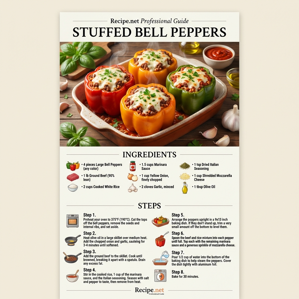 Stuffed Bell Peppers Infographic