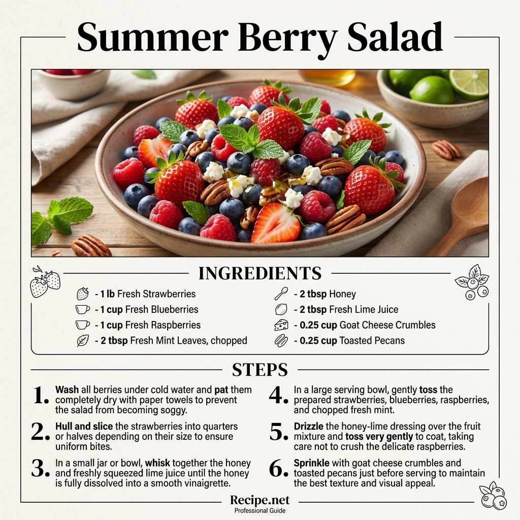 Summer Berry Salad Infographic
