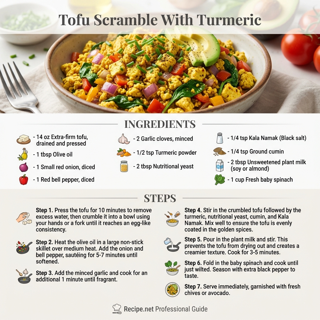 Tofu Scramble With Turmeric Infographic