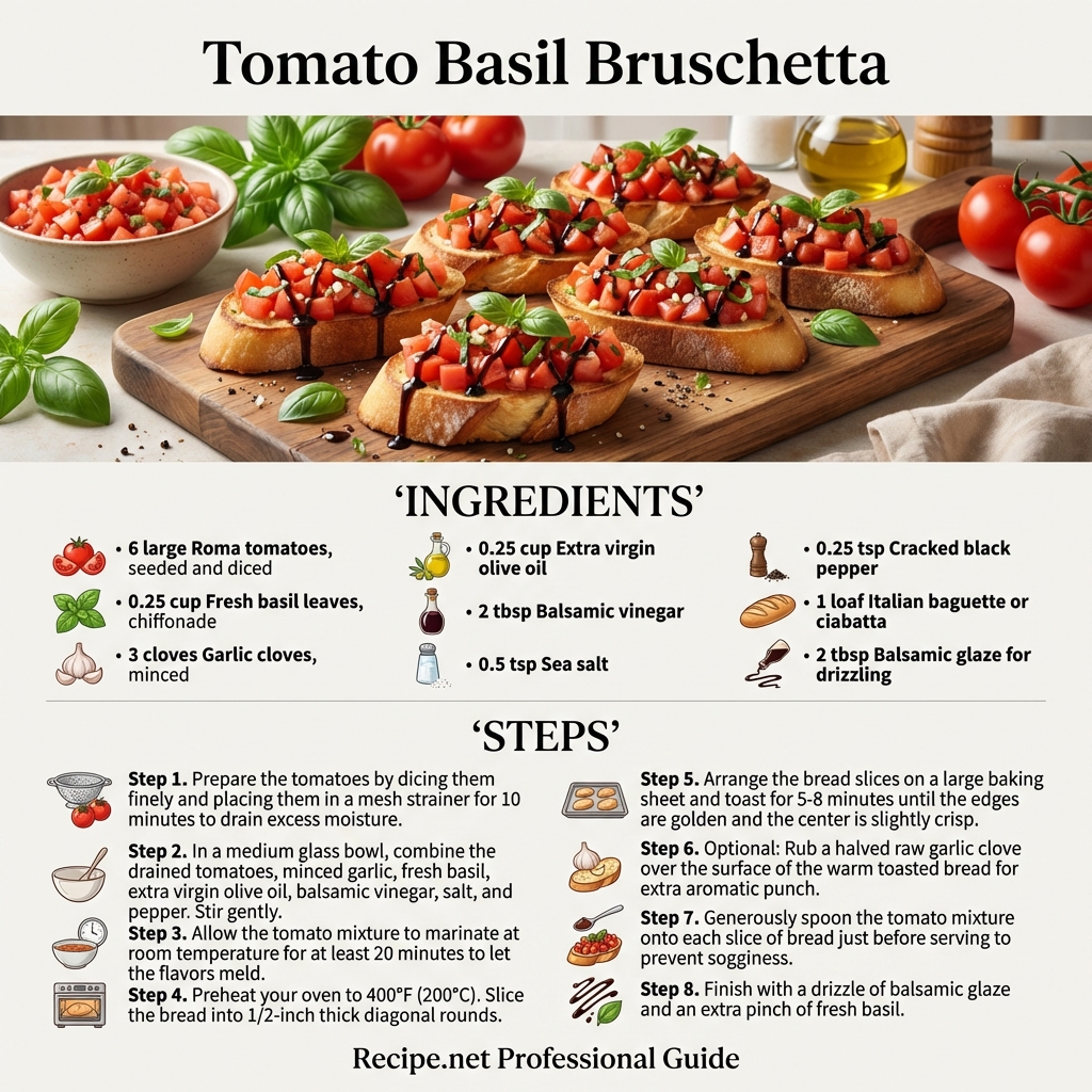 Tomato Basil Bruschetta Infographic