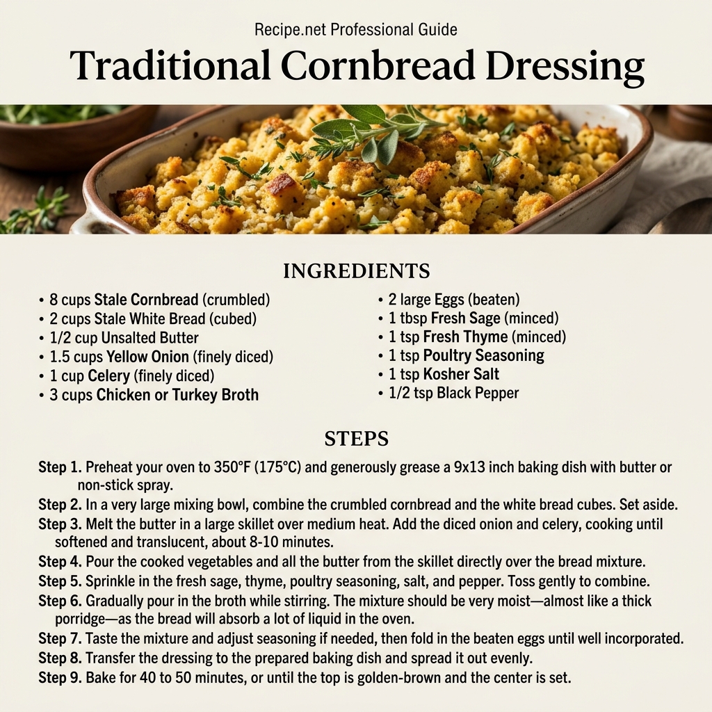 Traditional Cornbread Dressing Infographic